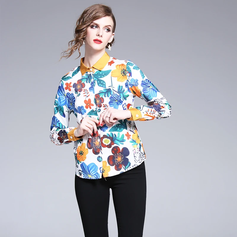 2019 Spring Womens Tops And Blouses Plus Size Long Sleeve Shirt High Quality Designer Runway Top Vintage Blouse Camisa feminina
2019 Spring Womens Tops And Blouses Plus Size Long Sleeve Shirt High Quality Designer Runway Top Vintage Blouse Camisa feminina
