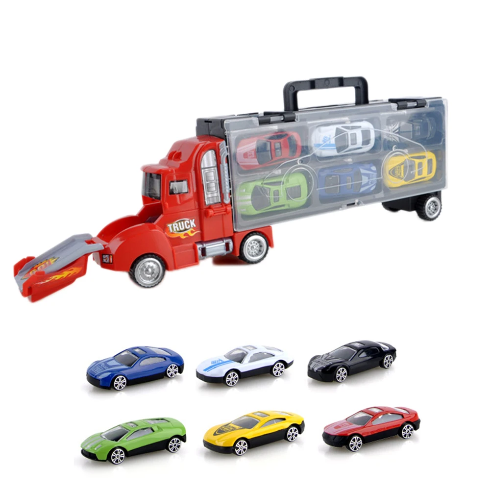 Kids Storage Box For Toys Cartoon Toy Truck Car Storage Containers With 6 Alloy Sedan Car Catapult Fight Cargo Truck Model Cars
Kids Storage Box For Toys Cartoon Toy Truck Car Storage Containers With 6 Alloy Sedan Car Catapult Fight Cargo Truck Model Cars