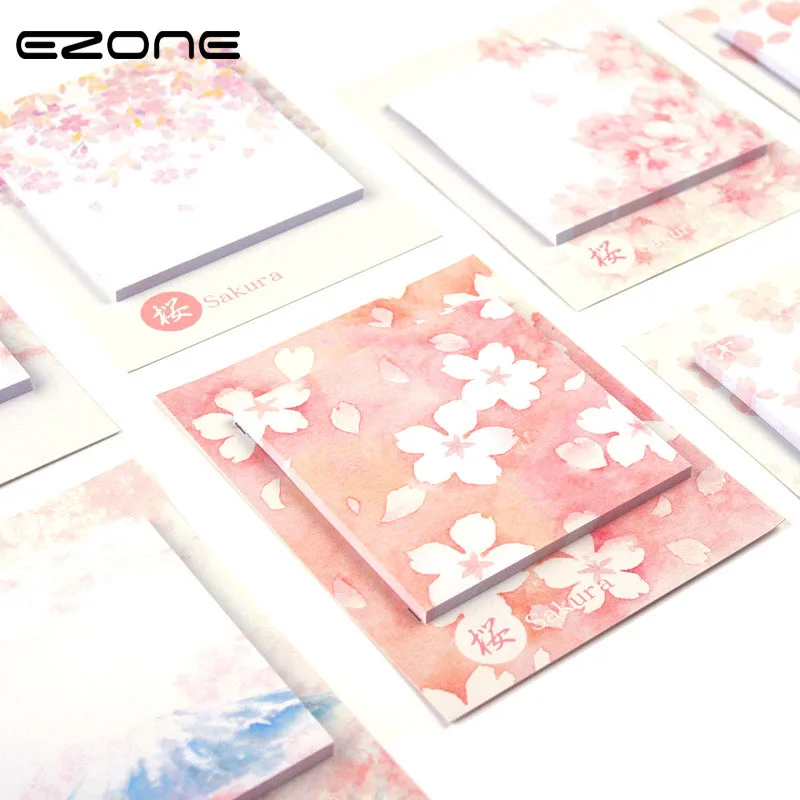 EZONE Kawaii Cherry Blossoms Sticky Notes Pink Sakura Label Memo Pad Squqre Self-Adhesive Sticky Notes Office School Supplies
EZONE Kawaii Cherry Blossoms Sticky Notes Pink Sakura Label Memo Pad Squqre Self-Adhesive Sticky Notes Office School Supplies