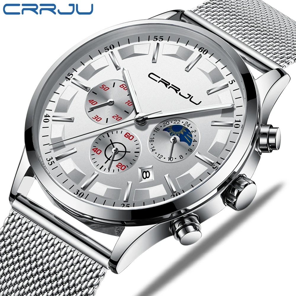 CRRJU Mens Watches Top Brand Luxury Black Quartz Men Watch Drop Shipping Mesh Strap Casual Sport Male Relogio Masculino
CRRJU Mens Watches Top Brand Luxury Black Quartz Men Watch Drop Shipping Mesh Strap Casual Sport Male Relogio Masculino