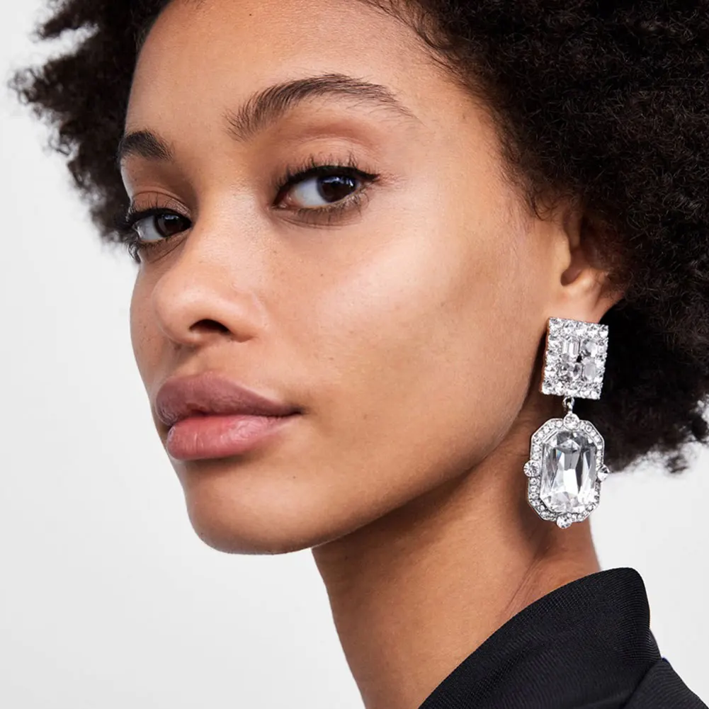 Flatfoosie ZA Fashion Crystal Drop Earrings For Women Boho Shiny Glass Dangle Statement Earring Wedding Party Girl Gifts Jewelry
Flatfoosie ZA Fashion Crystal Drop Earrings For Women Boho Shiny Glass Dangle Statement Earring Wedding Party Girl Gifts Jewelry