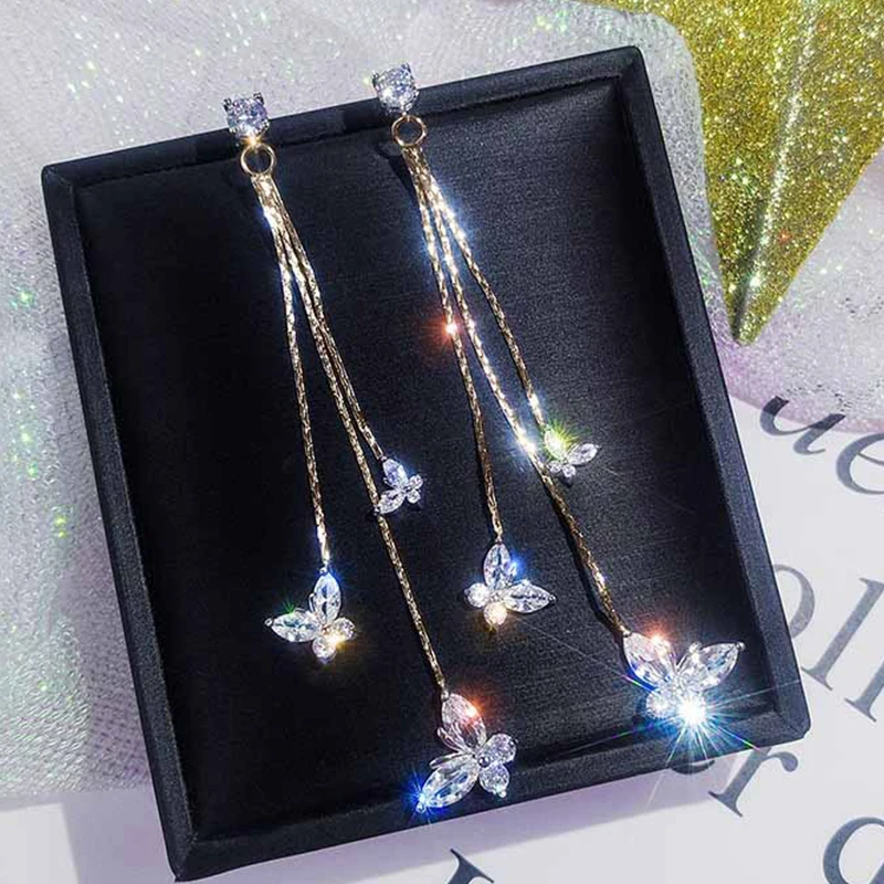 Fashion Women Crystal Drop Earrings Jewelry Luxury Exaggeration Dangle Eardrop Butterfly Shining Star Geometric Circles Tassel
Fashion Women Crystal Drop Earrings Jewelry Luxury Exaggeration Dangle Eardrop Butterfly Shining Star Geometric Circles Tassel