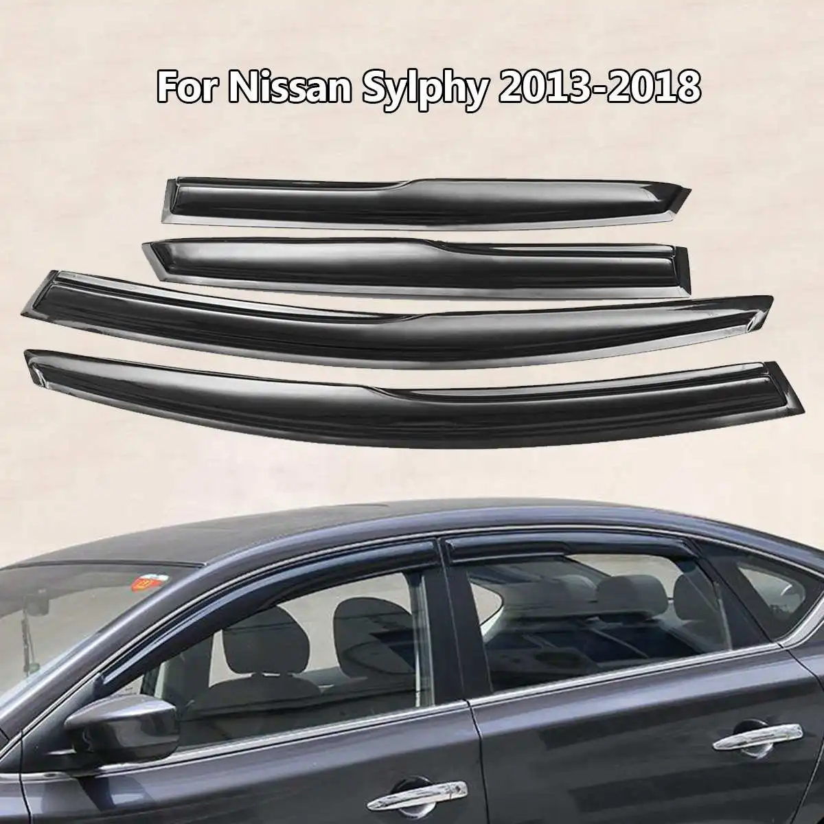 Car Window Visor Sun Rain Wind Deflector Awning Shield Vent Guard Shade Cover Trim for Nissan Sentra 2013-2018 Accessories
Car Window Visor Sun Rain Wind Deflector Awning Shield Vent Guard Shade Cover Trim for Nissan Sentra 2013-2018 Accessories