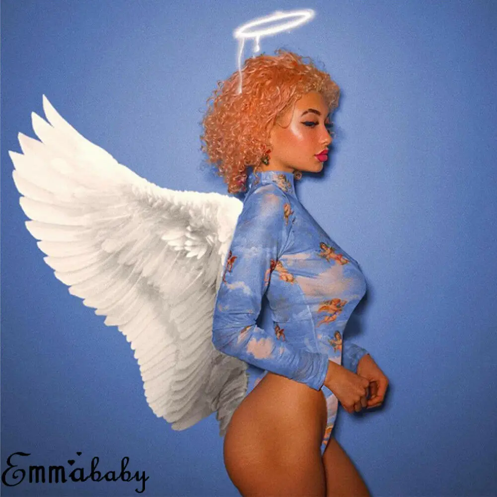 Cupid Angel Printed Sexy Sheer Mesh Bodysuit Woman Fashion 2019 Spring High Neck See through Long Sleeve Tops Body Suit
Cupid Angel Printed Sexy Sheer Mesh Bodysuit Woman Fashion 2019 Spring High Neck See through Long Sleeve Tops Body Suit