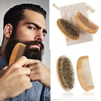 Hot Sale Boar Bristle Beard Brush and Handmade Beard Comb Kit for Men Beard Mustache 
Hot Sale Boar Bristle Beard Brush and Handmade Beard Comb Kit for Men Beard Mustache
