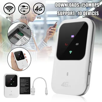 4G LTE Mobile WiFi Wireless Router Hotspot LED Lights Supports 10 Users Portable Router Modem for Car Home Mobile Travel Camping
4G LTE Mobile WiFi Wireless Router Hotspot LED Lights Supports 10 Users Portable Router Modem for Car Home Mobile Travel Camping