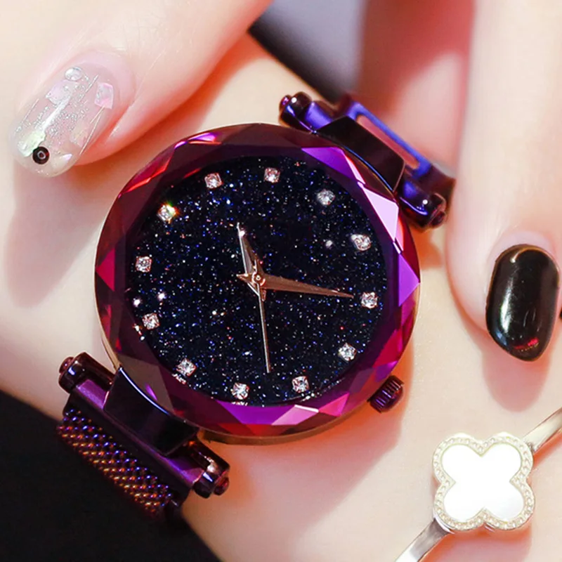 Luxury Starry Sky Watches Women's Minimalist Diamond Mesh Band Analog Quartz Wristwatch Lady Rose Gold Black Watches Reloj Mujer 
Luxury Starry Sky Watches Women's Minimalist Diamond Mesh Band Analog Quartz Wristwatch Lady Rose Gold Black Watches Reloj Mujer