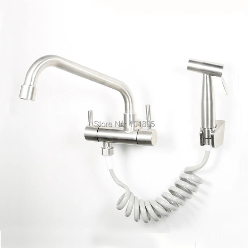 304 Stainless Steel Material Nickel Brushed Cold Water of Kitchen Sink Tap with Spray
304 Stainless Steel Material Nickel Brushed Cold Water of Kitchen Sink Tap with Spray