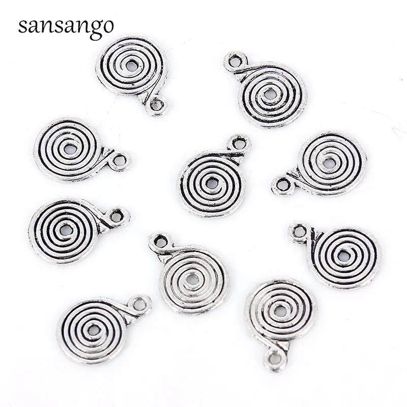 10pcs Fashion Spiral Swirl Beads Charms Tibetan Silver Pendant Fit DIY Bracelet For Women DIY Jewelry Making Accessories 9*12mm
10pcs Fashion Spiral Swirl Beads Charms Tibetan Silver Pendant Fit DIY Bracelet For Women DIY Jewelry Making Accessories 9*12mm
