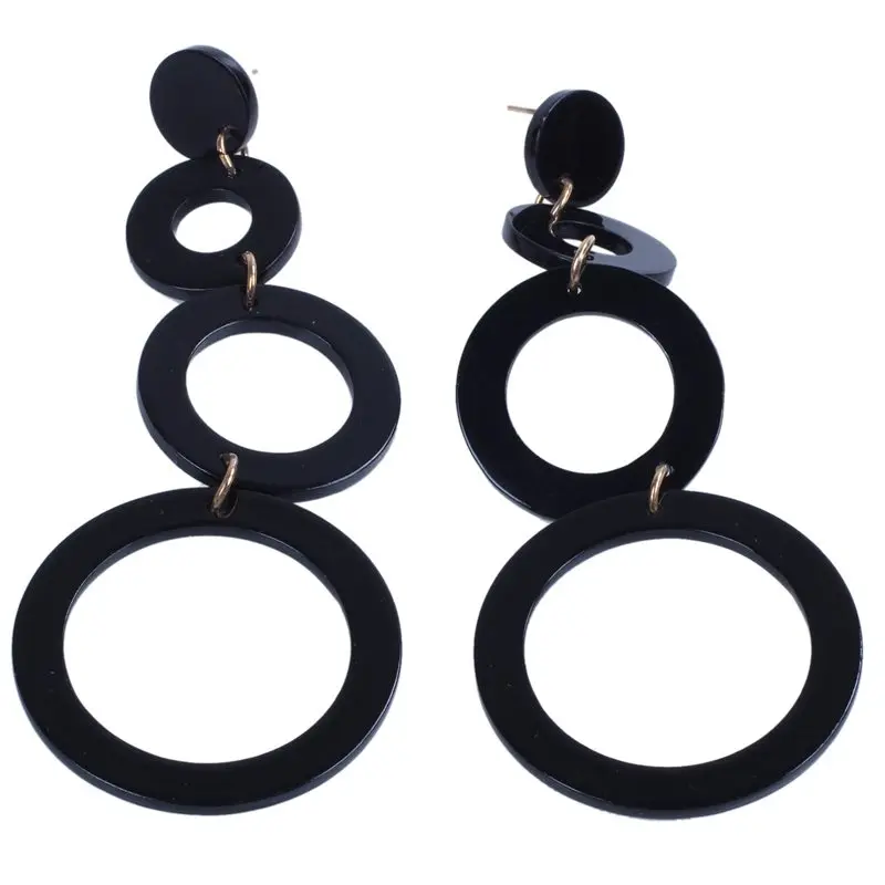 Fashion Geometric Long Earring Drop Earrings Multiple Round Circle Acrylic Big Earrings
Fashion Geometric Long Earring Drop Earrings Multiple Round Circle Acrylic Big Earrings