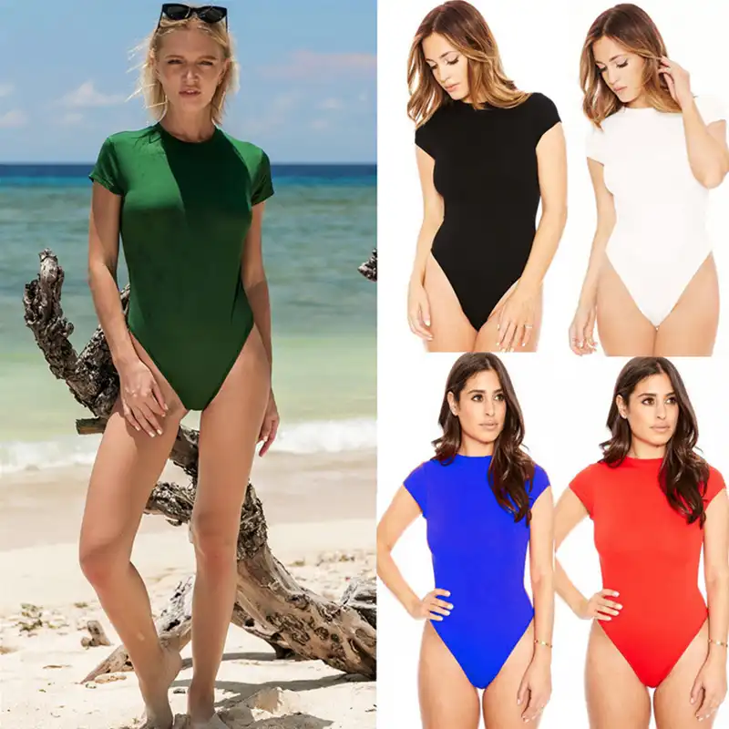 plus size bathing suits with short sleeves