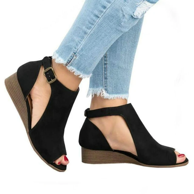 STAN SHARK New Woman Wedge Buckles Fish Mouth Sandals Gladiator Women Sandals Mid Heel Sandals Ladies Summer Peep Toe Shoes
STAN SHARK New Woman Wedge Buckles Fish Mouth Sandals Gladiator Women Sandals Mid Heel Sandals Ladies Summer Peep Toe Shoes