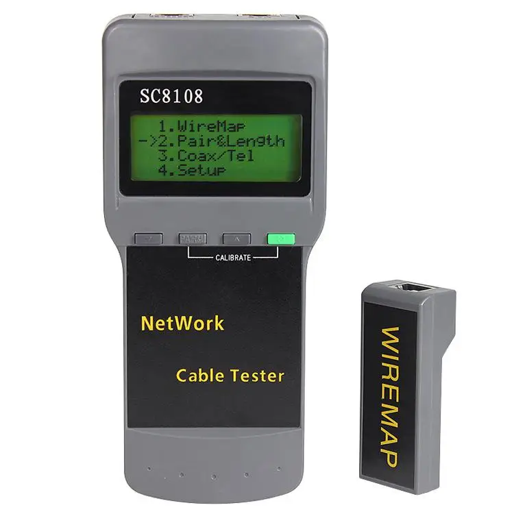 SC8108 LCD Network Tester Portable Multifunction Wireless CAT5 RJ45 LAN Phone Meter Length Cable Tester Meter r20
SC8108 LCD Network Tester Portable Multifunction Wireless CAT5 RJ45 LAN Phone Meter Length Cable Tester Meter r20
