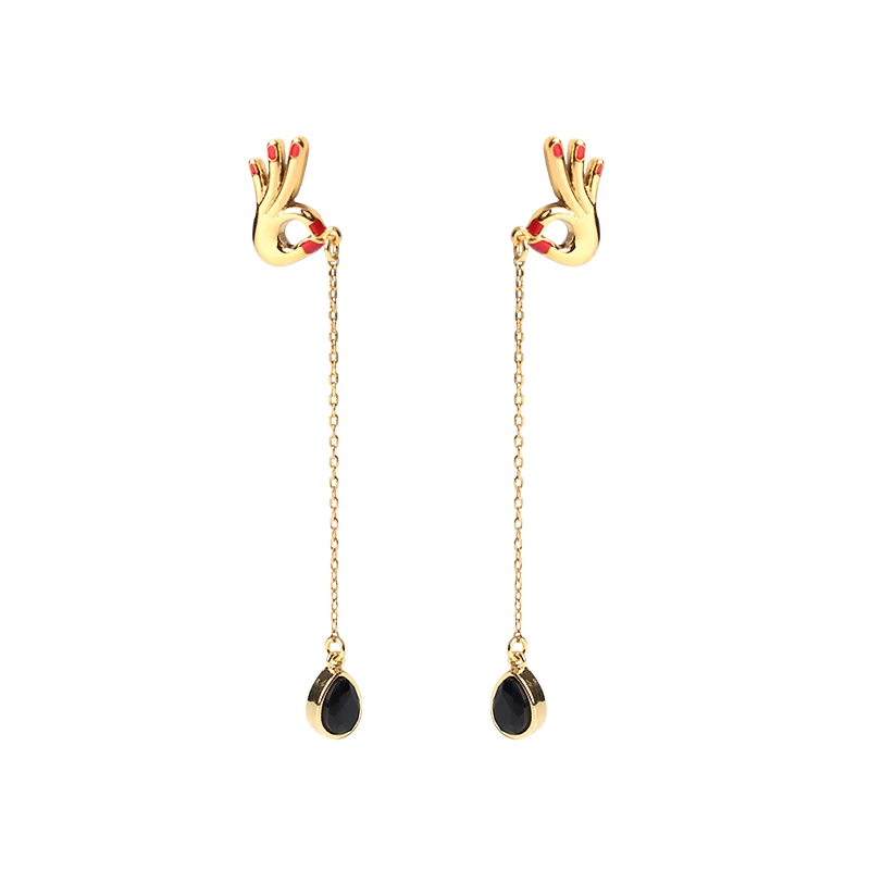 99 CARATS Female OK gesture Earrings Korean temperament personality Eardrops For Women Free Shipping
99 CARATS Female OK gesture Earrings Korean temperament personality Eardrops For Women Free Shipping