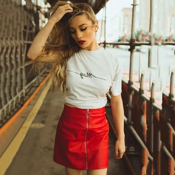 Pu Leather Short Women's A-line Skirt High Waist 2019 Summer Female Spring Jupe Red Black Zipper Sexy Warp Skirts Streetwear
Pu Leather Short Women's A-line Skirt High Waist 2019 Summer Female Spring Jupe Red Black Zipper Sexy Warp Skirts Streetwear