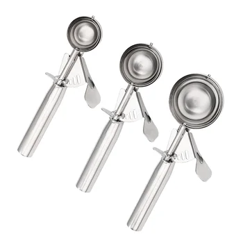 3pcs Ice Cream Scoops Stainless Steel Ergonomic Handle Digging Durable Cookie Spoon Melon Baller for Cupcake Meatball Muffin
3pcs Ice Cream Scoops Stainless Steel Ergonomic Handle Digging Durable Cookie Spoon Melon Baller for Cupcake Meatball Muffin