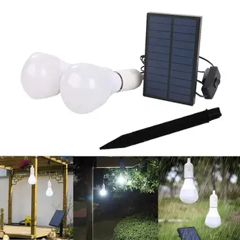 2pcs Solar Panel LED Bulbs Kit for Ourdoor Garden Camping Hiking Emergency Home Light System
2pcs Solar Panel LED Bulbs Kit for Ourdoor Garden Camping Hiking Emergency Home Light System