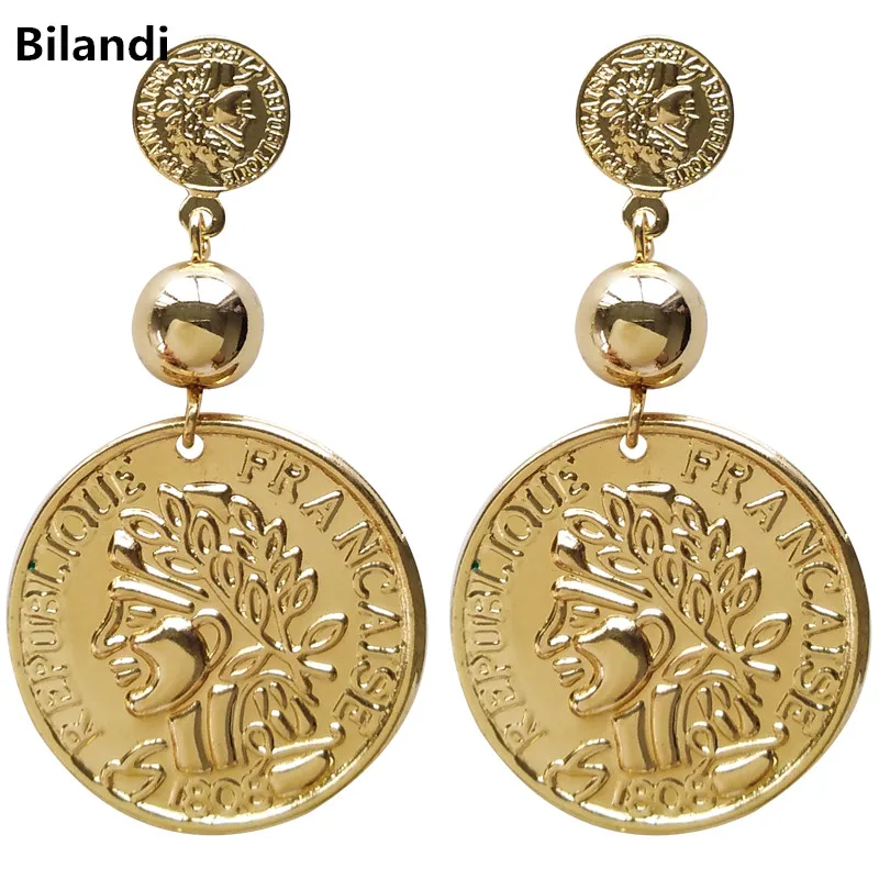 Web celebrity style coin head earring fashion woman style character eardrop
Web celebrity style coin head earring fashion woman style character eardrop