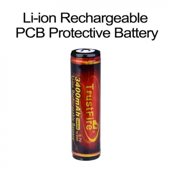 2PCS Original TrustFire 18650 3.7V 3400mAh Li-ion Rechargeable battery Batteries with Protected PCB for LED Flashlight Headlamp
2PCS Original TrustFire 18650 3.7V 3400mAh Li-ion Rechargeable battery Batteries with Protected PCB for LED Flashlight Headlamp