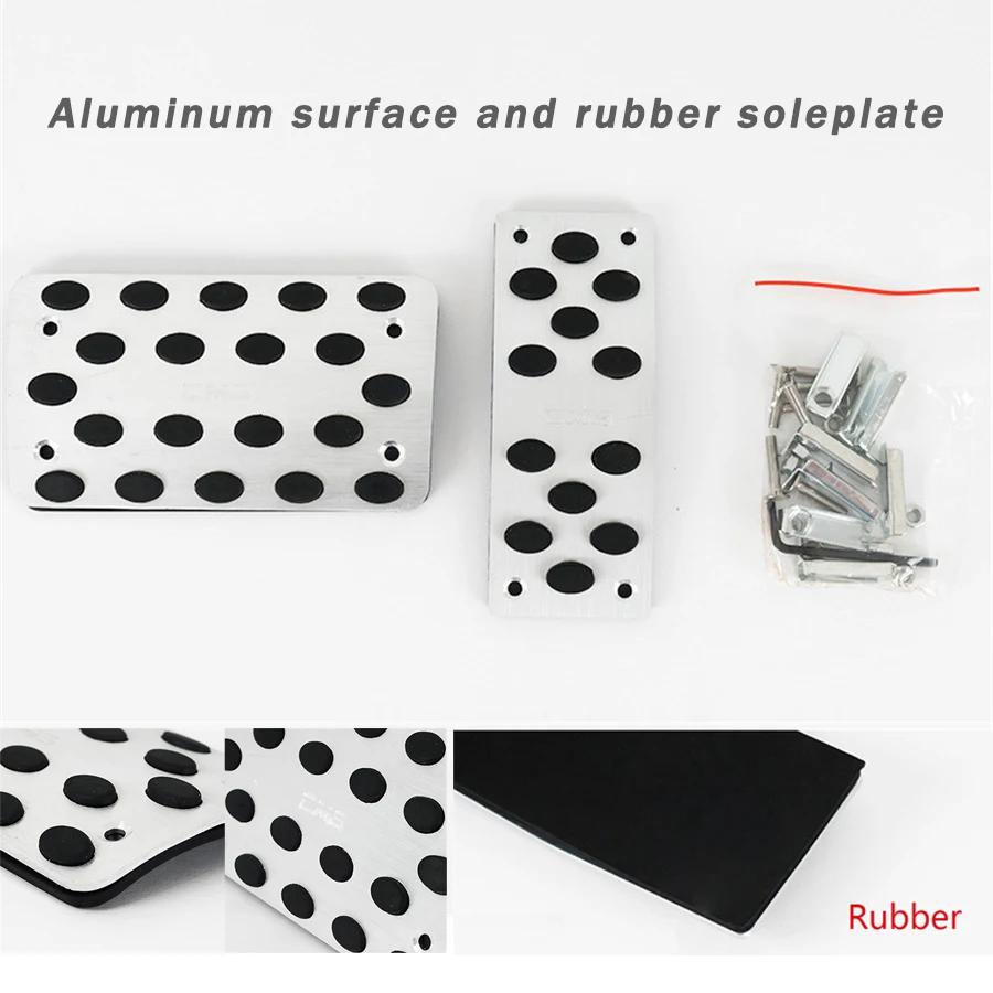 2PCS Universal Automatic Transmission Pedals Pads Silver Tone Black Car Brake Metal Pedal Non-Slip Rubbe
2PCS Universal Automatic Transmission Pedals Pads Silver Tone Black Car Brake Metal Pedal Non-Slip Rubbe