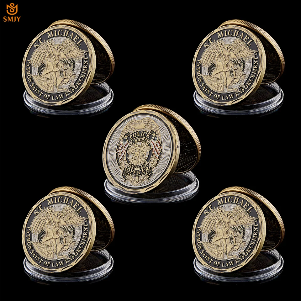 5Pcs American Phoenix Police Department Enforcement Archangel St. Michael Copper Token Challenge Coin USA Collectibles
5Pcs American Phoenix Police Department Enforcement Archangel St. Michael Copper Token Challenge Coin USA Collectibles