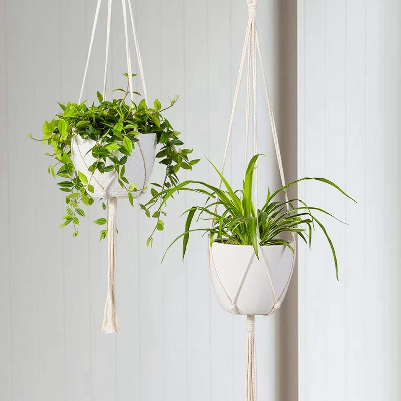 Macrame Plant Hanger Indoor Outdoor Wall Hanging Planter Basket - Cotton Rope Modern Boho Home Decor
Macrame Plant Hanger Indoor Outdoor Wall Hanging Planter Basket - Cotton Rope Modern Boho Home Decor