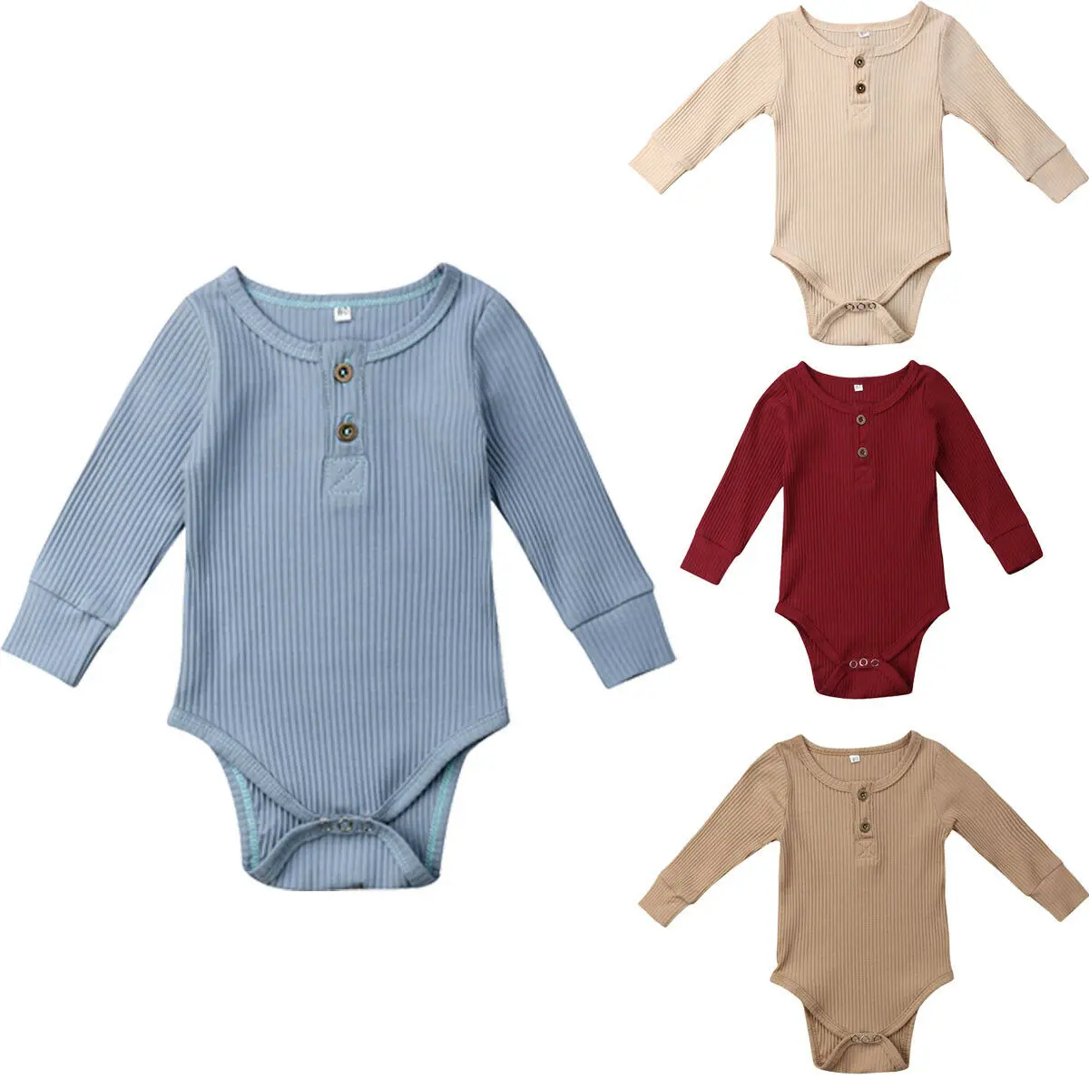 Newborn Baby Girls Boy Long Sleeves Outfit Bodysuit Spring Long Sleeves Solid Jumpsuit Clothes Playsuit
Newborn Baby Girls Boy Long Sleeves Outfit Bodysuit Spring Long Sleeves Solid Jumpsuit Clothes Playsuit