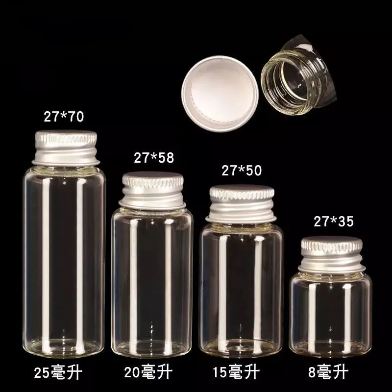 10pcs/lot 7ml 12ml 20ml 25ml Glass Bottles With Silver Cover Glass Bottles Screw Cap Weding Gift Jars Wholesale Glass Container
10pcs/lot 7ml 12ml 20ml 25ml Glass Bottles With Silver Cover Glass Bottles Screw Cap Weding Gift Jars Wholesale Glass Container