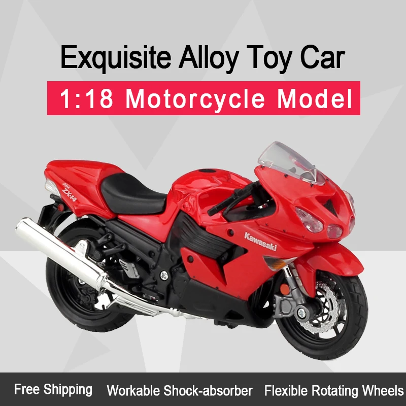 MAISTO 1:18 Kawasaki ZX14R Diecast Motorcycle Model Workable Shork-Absorber Toy For Children Gifts Toy Collection
MAISTO 1:18 Kawasaki ZX14R Diecast Motorcycle Model Workable Shork-Absorber Toy For Children Gifts Toy Collection