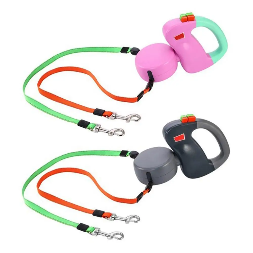 Adeeing Automatic Retractable Walking Double Lead Leash Dog Traction Rope For Pet Outdoor | Дом и сад