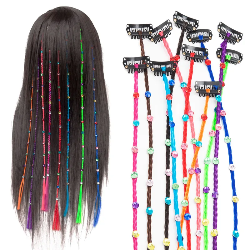 55cm Colourful Diamond Synthetic Fiber Hair Braid Extensions Halloween Styling Accessories Styling Tools
55cm Colourful Diamond Synthetic Fiber Hair Braid Extensions Halloween Styling Accessories Styling Tools