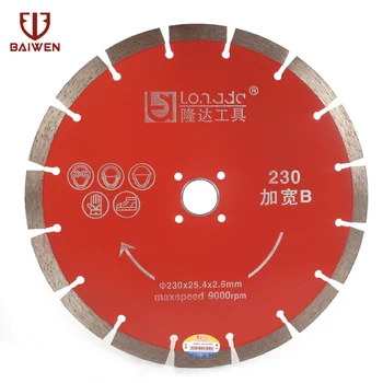 9" Diamond Circular Saw Blade Wheel Cutting Disc for Concrete Marble Masonry Tile Thickness 2.6mm Engineering Cutting
9" Diamond Circular Saw Blade Wheel Cutting Disc for Concrete Marble Masonry Tile Thickness 2.6mm Engineering Cutting