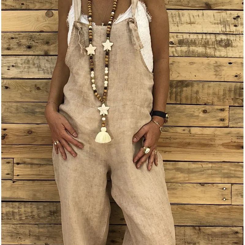 Ladies Loose Jumpsuits Style Ankle-length Rompers Pants Wide Leg Pocket Overalls Casual Jumpsuits
Ladies Loose Jumpsuits Style Ankle-length Rompers Pants Wide Leg Pocket Overalls Casual Jumpsuits