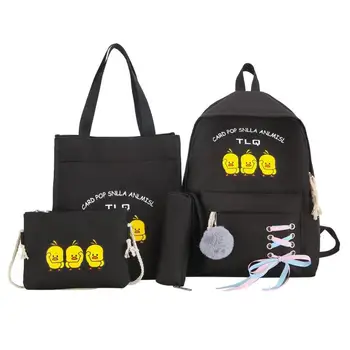 4pcs/set Cartoon Print Backpack Casual Women Teenage Girls Classic Bagpack School Bags Travel Canvas Solid Bagpack Mochila
4pcs/set Cartoon Print Backpack Casual Women Teenage Girls Classic Bagpack School Bags Travel Canvas Solid Bagpack Mochila