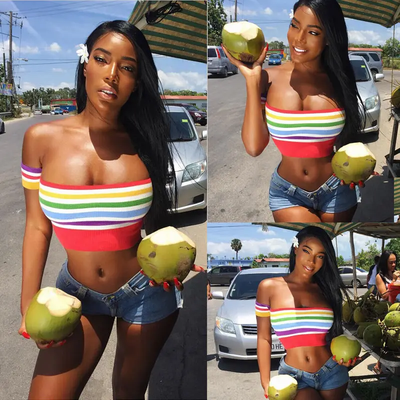 Summer Colorful Crop Top Casual Bright Colorful Off Shoulder Camisole Crop Top Female Vest Blouse Tank Top Shirt S M L XL
Summer Colorful Crop Top Casual Bright Colorful Off Shoulder Camisole Crop Top Female Vest Blouse Tank Top Shirt S M L XL