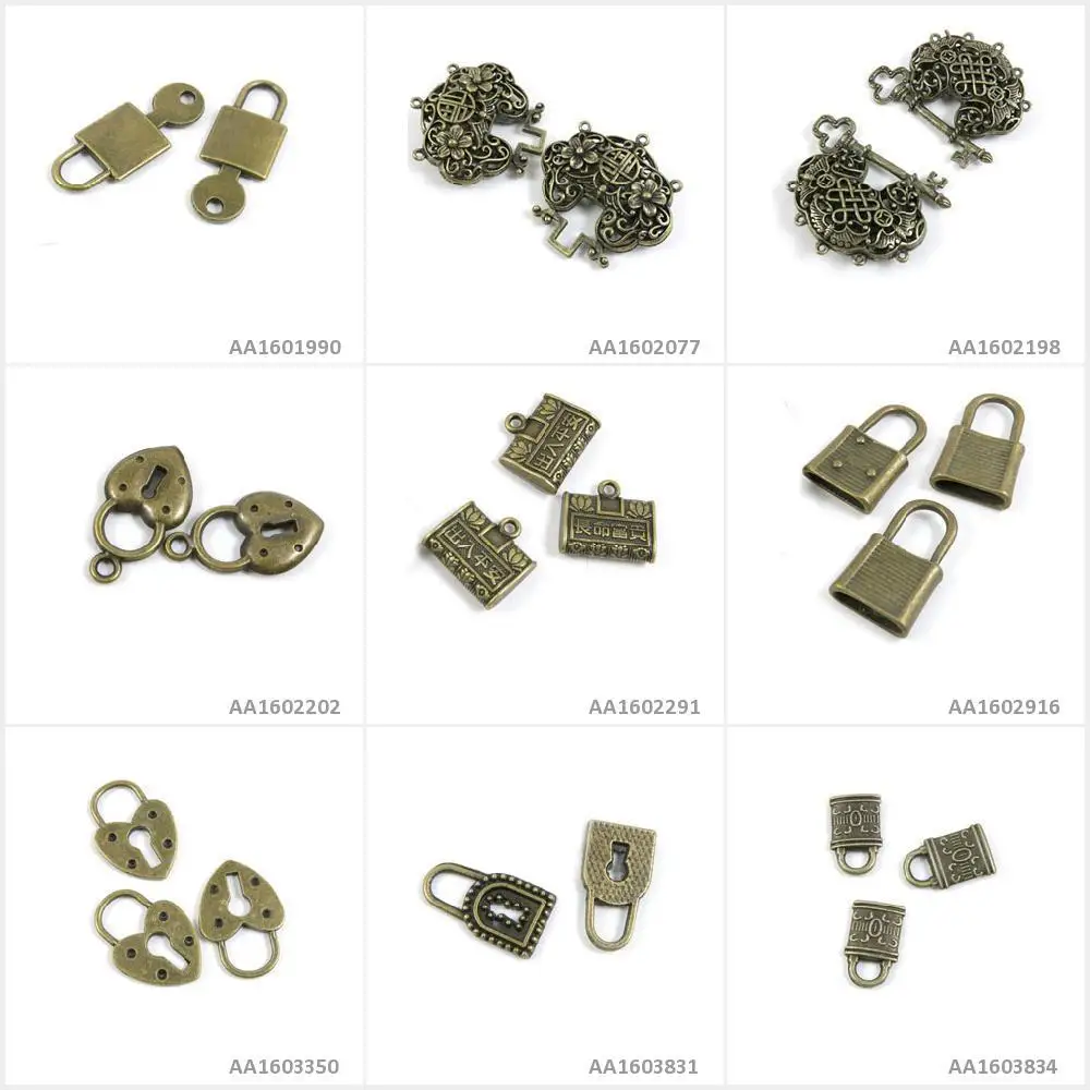 Antique Bronze Tone Jewelry Making Charms Fake Lock of Love Heart Chinese Lucky Longevity Blessed Key Bracelet Pendant Necklace
Antique Bronze Tone Jewelry Making Charms Fake Lock of Love Heart Chinese Lucky Longevity Blessed Key Bracelet Pendant Necklace