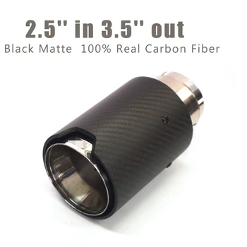 Universal Black Matte Car Exhaust End Tips Carbon Fiber for BMW 2.5'' in, 3.5'' out With Logo 
Universal Black Matte Car Exhaust End Tips Carbon Fiber for BMW 2.5'' in, 3.5'' out With Logo