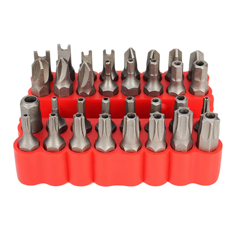 33Pcs Star Hex Key Torx Mini Electric Screwdriver Bits Holder Kits Chrome Vandium Security Bit Set Tamperproof Screwdriver Set
33Pcs Star Hex Key Torx Mini Electric Screwdriver Bits Holder Kits Chrome Vandium Security Bit Set Tamperproof Screwdriver Set