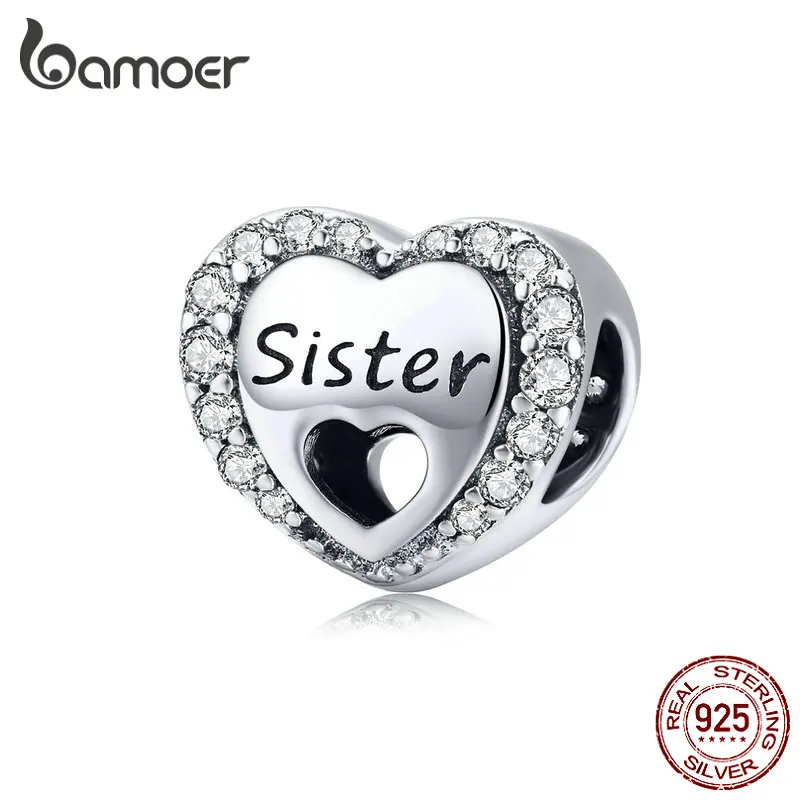 BAMOER Family Beads for Bracelet Heart Shpe Love Sis Sister Charms Silver 925 European Luxury Brand Fine DIY Jewelry SCC1141
BAMOER Family Beads for Bracelet Heart Shpe Love Sis Sister Charms Silver 925 European Luxury Brand Fine DIY Jewelry SCC1141