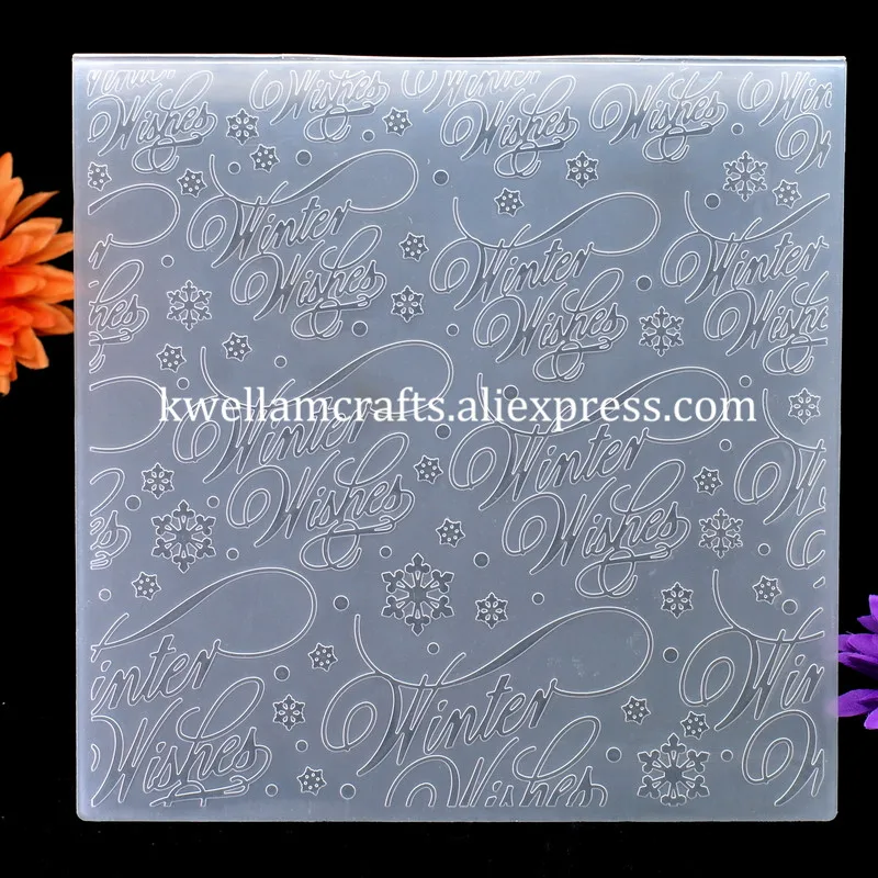 Larger Size Winter Wishes Plastic Embossing Folder For Scrapbook DIY Album Card Tool Plastic Template 21.8x21.8cm KW7102332
Larger Size Winter Wishes Plastic Embossing Folder For Scrapbook DIY Album Card Tool Plastic Template 21.8x21.8cm KW7102332