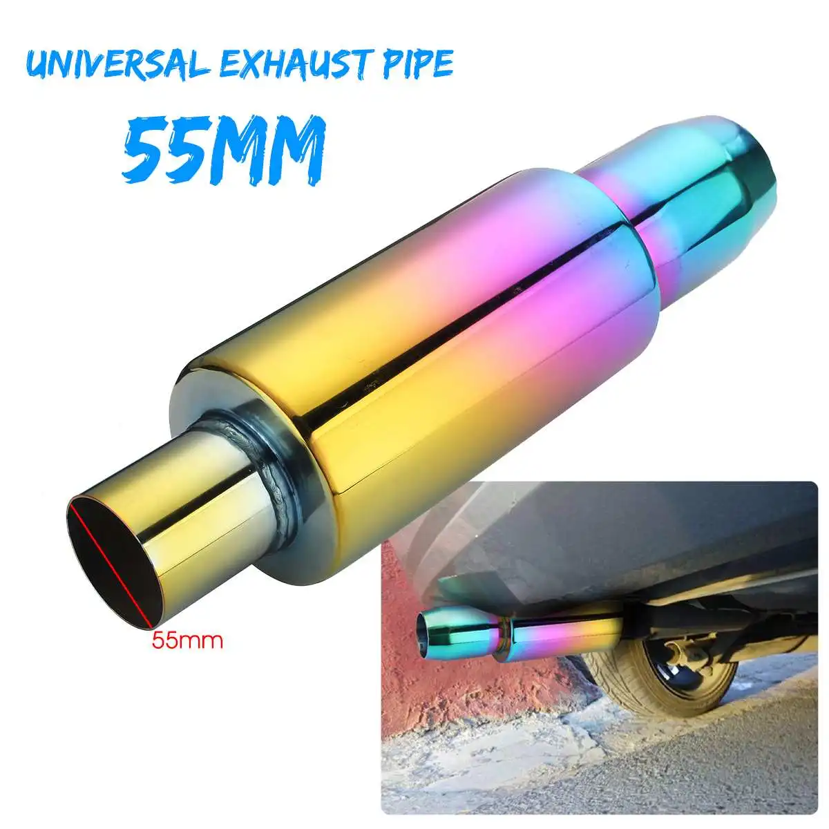 Universal Car Exhaust Muffler Pipe 55mm Inlet 61mm Outlet Exhaust Tip Stainless Steel Tail Tube
Universal Car Exhaust Muffler Pipe 55mm Inlet 61mm Outlet Exhaust Tip Stainless Steel Tail Tube