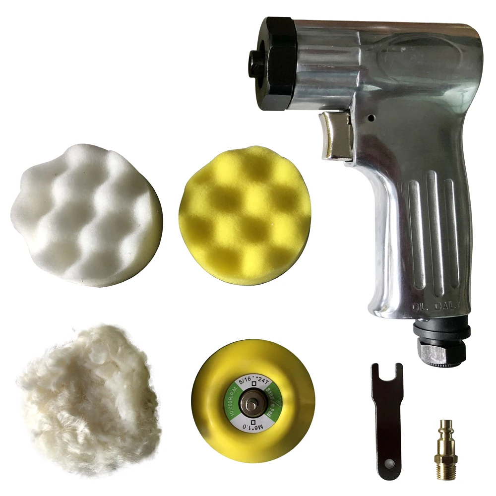 Sander Polishing 3 Inches Polishing 90 Degree Air Sander Pneumatic Polisher Machine Grinder Polishing Tool AT216-3 1/4" Inlet
Sander Polishing 3 Inches Polishing 90 Degree Air Sander Pneumatic Polisher Machine Grinder Polishing Tool AT216-3 1/4" Inlet