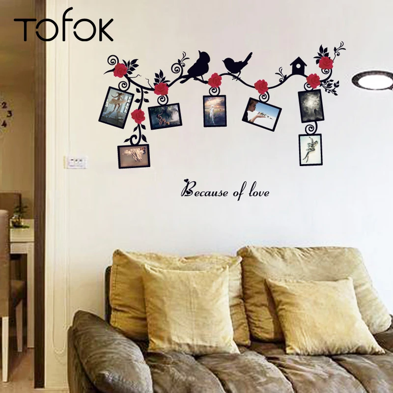 Tofok Rose Vine Birds Wall Sticker PVC Photo Frame TV Sofa Background Mural Decals Happy Time Living Room Waterproof Poster
Tofok Rose Vine Birds Wall Sticker PVC Photo Frame TV Sofa Background Mural Decals Happy Time Living Room Waterproof Poster