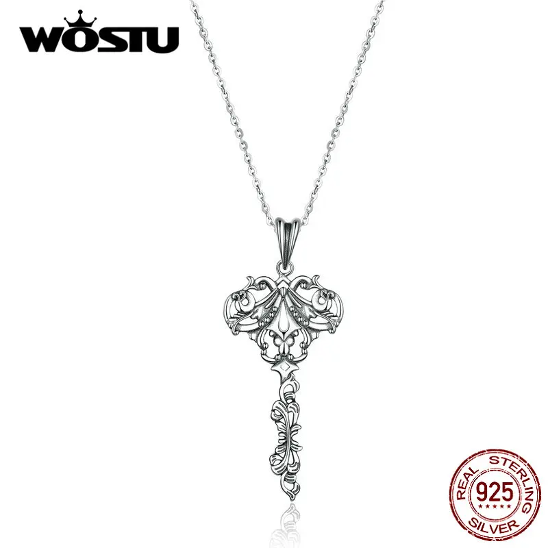 WOSTU Vintage Flower of Key Necklaces 925 Sterling Silver Pendant Long Chain Link For Women Original Silver 925 Jewelry CQN328
WOSTU Vintage Flower of Key Necklaces 925 Sterling Silver Pendant Long Chain Link For Women Original Silver 925 Jewelry CQN328