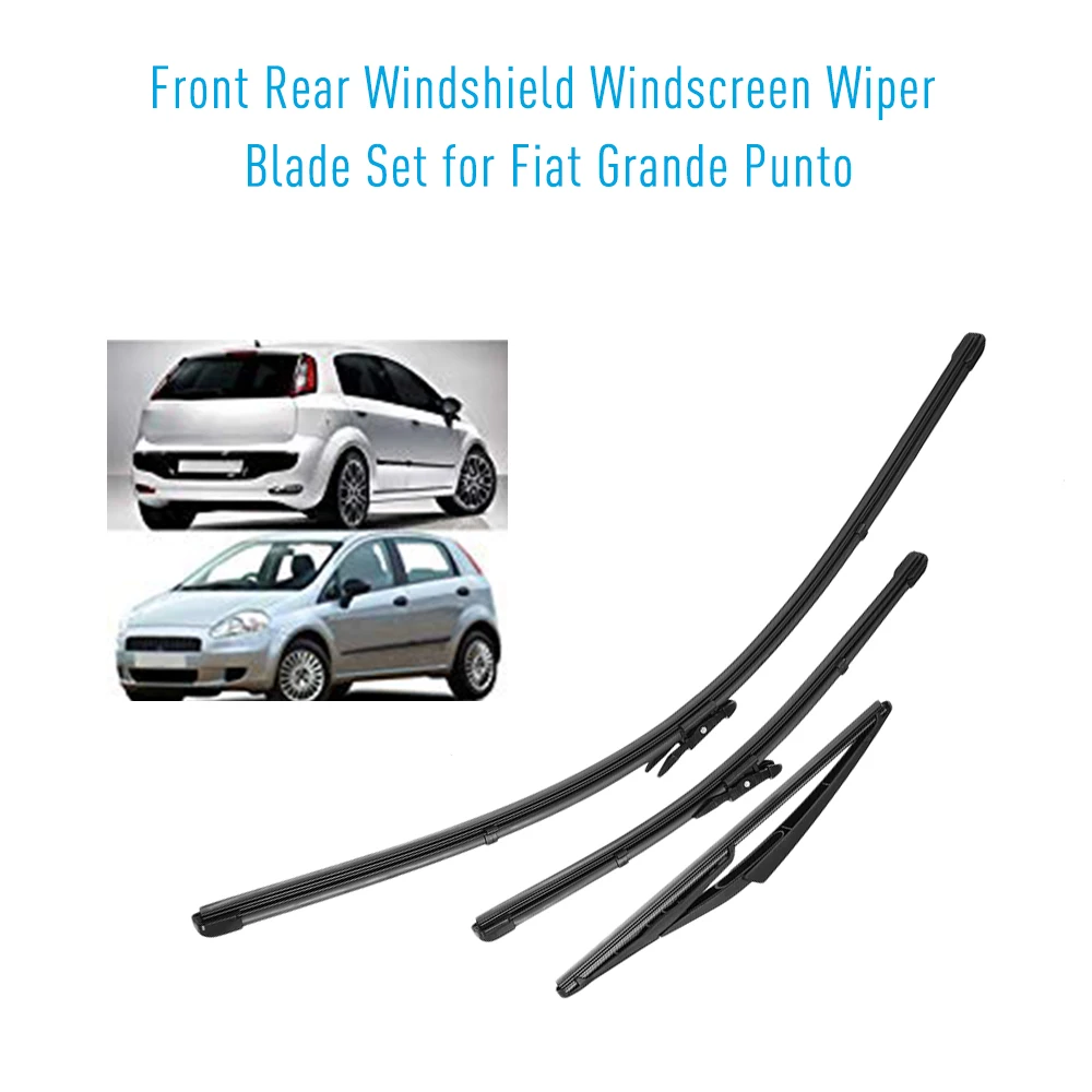 KKMOON 3pcs auto Front Rear Windshield Wiper Blades Fit For Fiat Grande Punto Front Wiper Blade Rear Wiper Blade car styling
KKMOON 3pcs auto Front Rear Windshield Wiper Blades Fit For Fiat Grande Punto Front Wiper Blade Rear Wiper Blade car styling