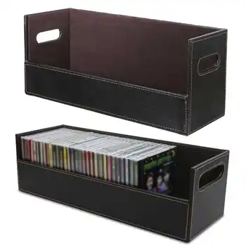 Leather CD Storage Box Case Portable Data Line Earphone Wire Organizer CD Storage Case Cables Container Basket Boxes Brown
Leather CD Storage Box Case Portable Data Line Earphone Wire Organizer CD Storage Case Cables Container Basket Boxes Brown