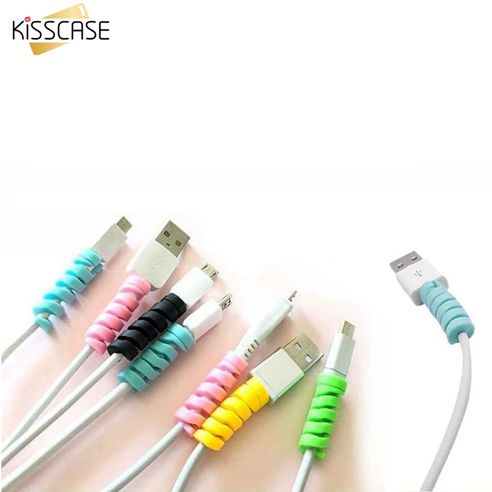 KISSCASE Cable Organizer Wire Winder Clip Flexible Holder Protector Cable Wire Wrap Cord Protector For iPhone Samsung USB Cable
KISSCASE Cable Organizer Wire Winder Clip Flexible Holder Protector Cable Wire Wrap Cord Protector For iPhone Samsung USB Cable
