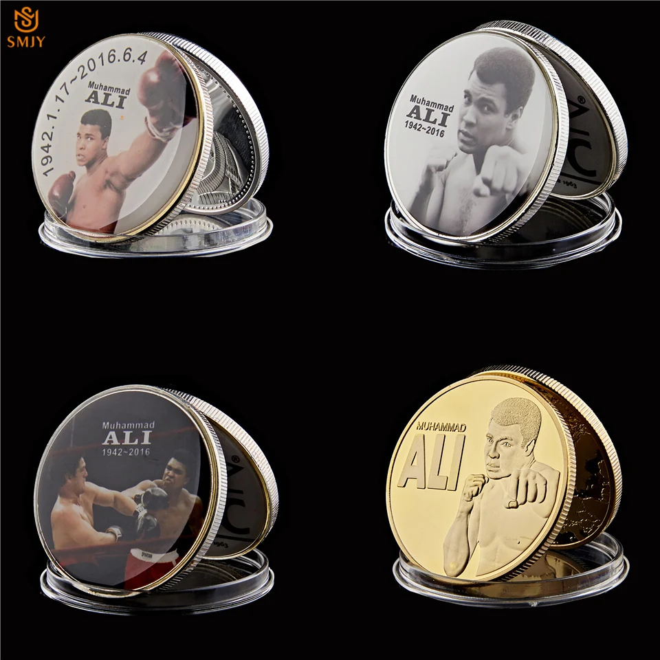 4Pcs/set USA Boxing WBC World Champion Boxer Muhammad Ali Full Silver/Gold Commemorative Coin Value Set Token
4Pcs/set USA Boxing WBC World Champion Boxer Muhammad Ali Full Silver/Gold Commemorative Coin Value Set Token