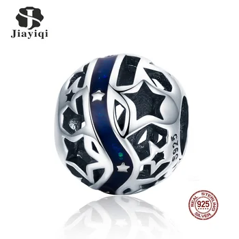 Jiayiqi 925 Sterling Silver Charm Sparkling Galaxy Star Blue Enamel Beads Fit Women Bracelet Bangles DIY Jewelry S925 2019
Jiayiqi 925 Sterling Silver Charm Sparkling Galaxy Star Blue Enamel Beads Fit Women Bracelet Bangles DIY Jewelry S925 2019