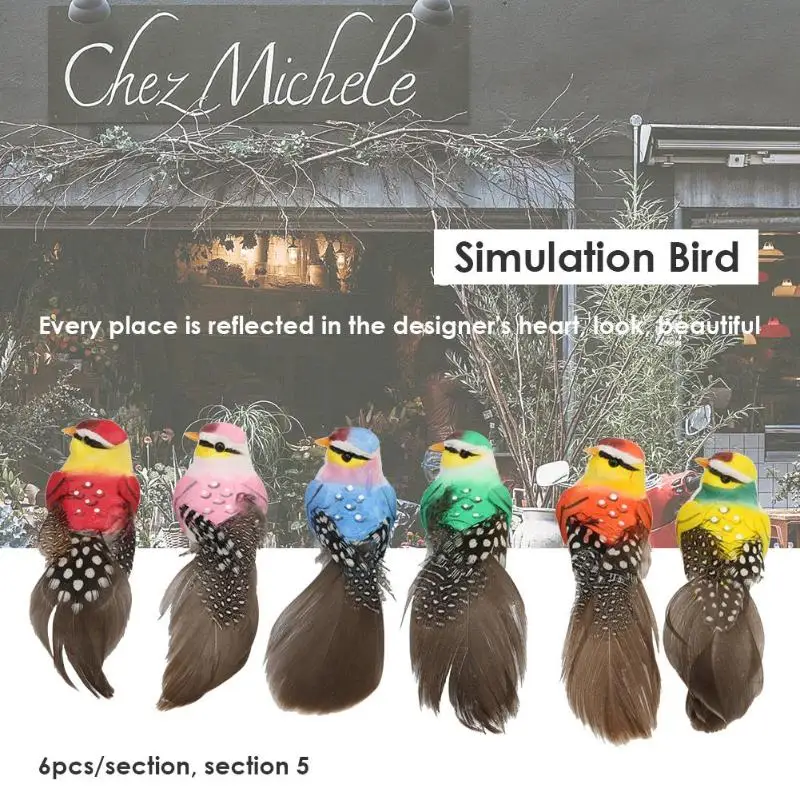 6pcs Cute Foam Bird Handmade Artificial Birds Craft Simulated Bird for Wedding Scrapbooking Decoration
6pcs Cute Foam Bird Handmade Artificial Birds Craft Simulated Bird for Wedding Scrapbooking Decoration